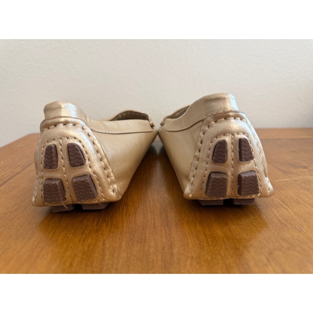 Anne Klein iFlex Womens Metallic Gold Champagne Driving Loafers Flats Shoes 8M - Picture 4 of 8